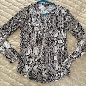 Snakeskin Print Blouse